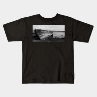 Monochrome Salen Fishing Boats Kids T-Shirt